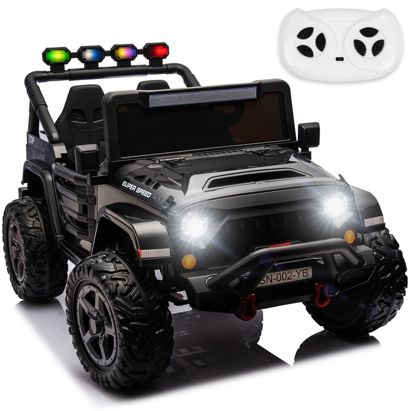 NEWQIDA 24V 2 Seater Ride on Car w/Remote Control 4wd Kids Electric Vehicles Ride on Toys Car, EVA Tires Wheels, 20” Spacious S