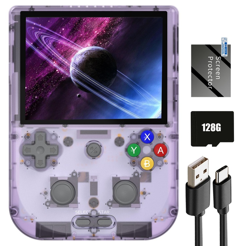 Retro Handheld Game Aluminum Alloy, Android 12 Built-in 128G TF Card 3172 Games,4 inch IPS Touch Screen with Game Front-end,RG40