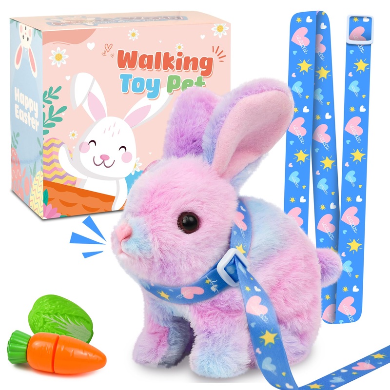 Robot Bunny Pal- My Realistic Bunny Toy, Bunny Realistic Bunny with Sounds, Jumping, Twitching, and Shaking Ears, Interactive Pl