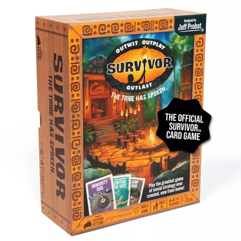 Survivor: The Tribe Has Spoken by Exploding Kittens – The only Official Card Game for Survivor Fans – Family Party Game for Ages