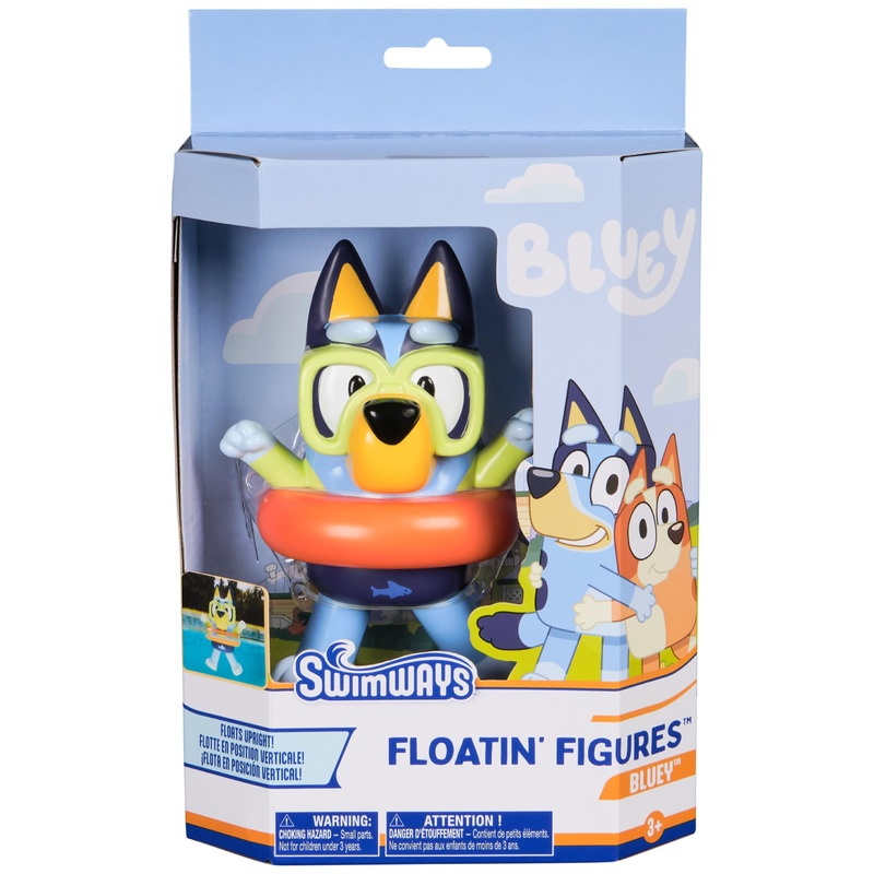 Swimways Bluey Floatin’ Figures, Swimming Pool Accessories & Kids Pool Toys, Bluey Party Supplies & Water Toys for Kids Aged 3 &