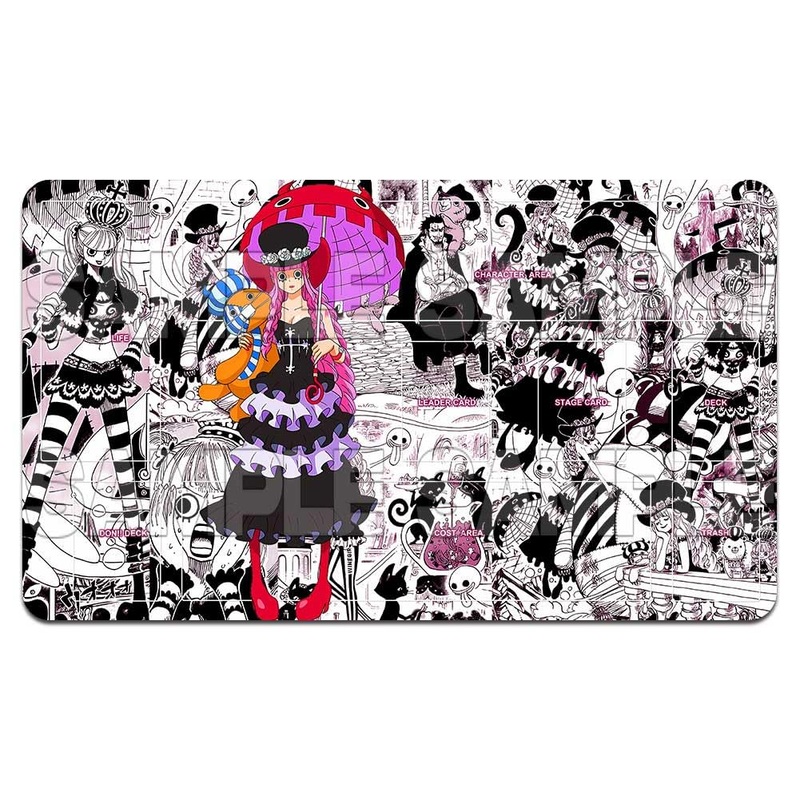 YMILOHOGI Playmat Trading Card Game OPCG Mat CCG MTG Playmat TCG Card Game Table Mat Mouse Pad 600X350mm + Free Bag (H007) (Pero