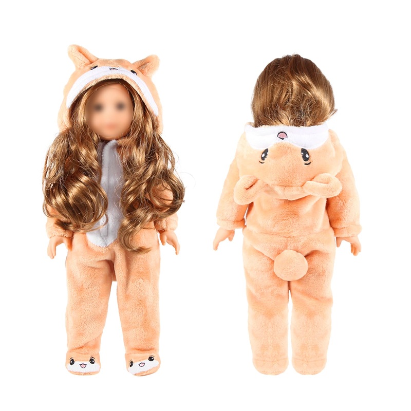 18 Inch Doll Clothes – Onesie Pajamas Fit 18 inch Girl Doll and More (Bear)