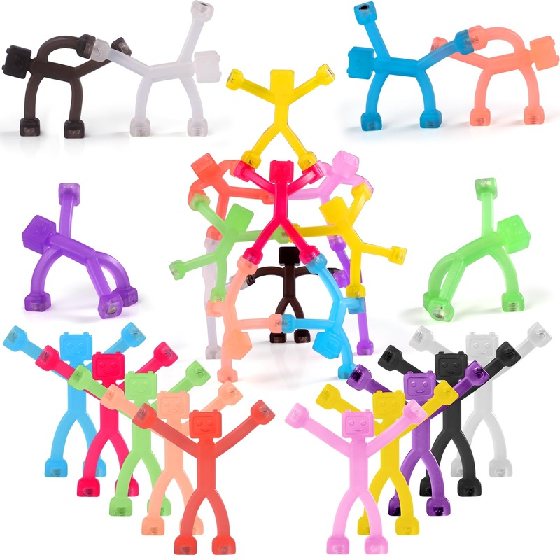 24 PCS Magnetic Travel Toys for Kids, Creative, Portable and Educational, Magnetic-People-Magnet-Men: Cute Robot & Funny Magnets