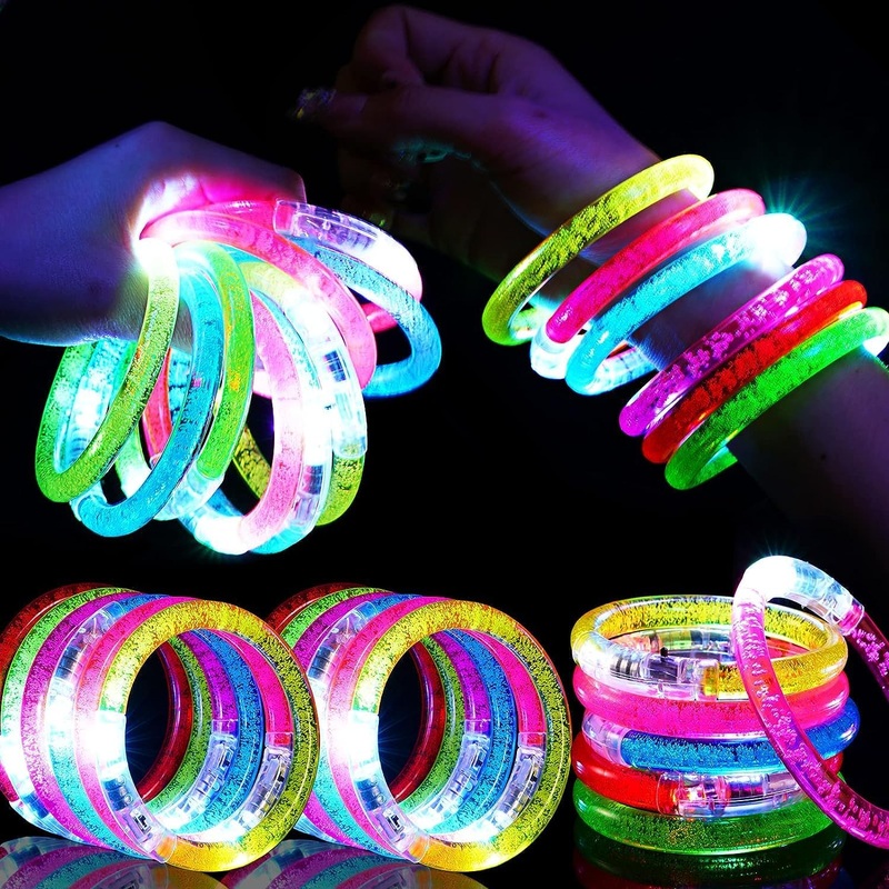 90 Pcs Glow Sticks LED Bracelets, Glow in the Dark Party Supplies for Kids/Adults, Flashing Light up Toys Goodie Bags Stuffers,