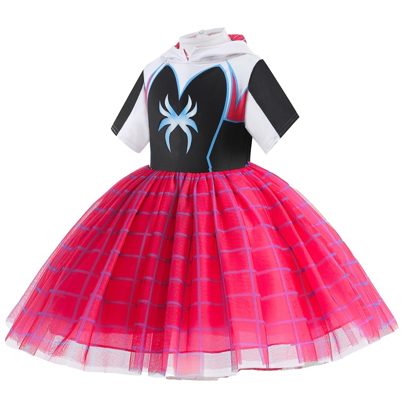 Abbotcy Girl Princess Costume, Princess Dress and Mask, Toddler Princess Dress up Birthday Party Christmas (Red, L)