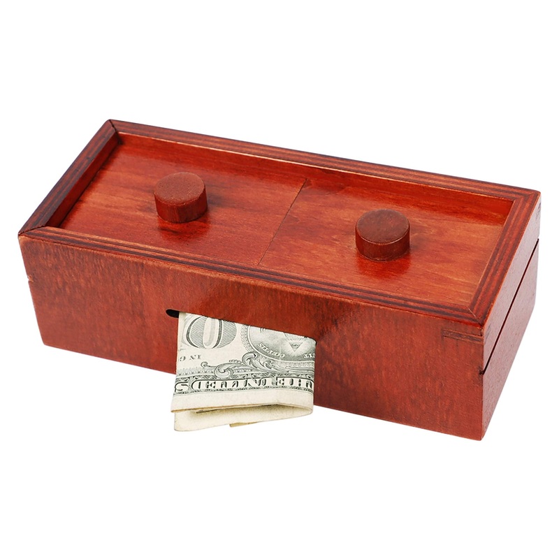 ATDAWN Puzzle Gift Case Box, Secret Puzzle Box with Hidden Compartments, Wooden Money and Gift Card Holder Box, Challenge Puzzle