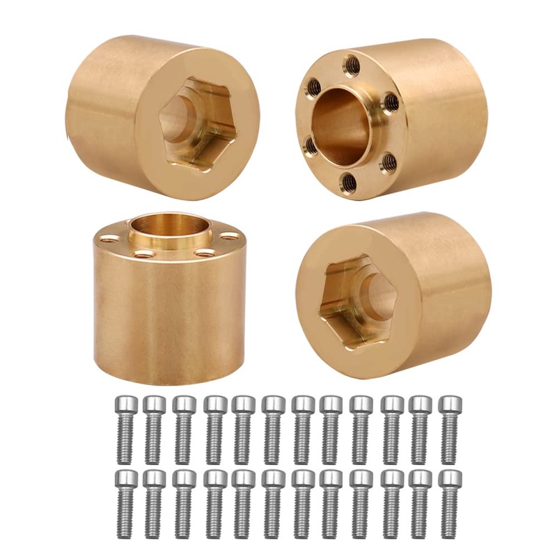 Brass Weights 6mm 9mm 12mm 15mm 22mm Wheel Hex Hub Widen Adapter for 1/10 RC Crawler 1.9 2.2 Wheels Rims SCX10 TRX4 (18.4mm)