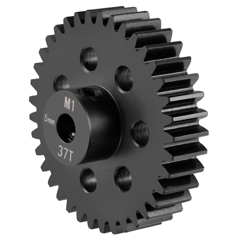 BRKRC Steel M1 Pinion Gear 34T-45T 5mm Shaft Motor Gears for 1/8 1/10 RC Brushless Brush Motor Electric Car/Truck Part (37T)