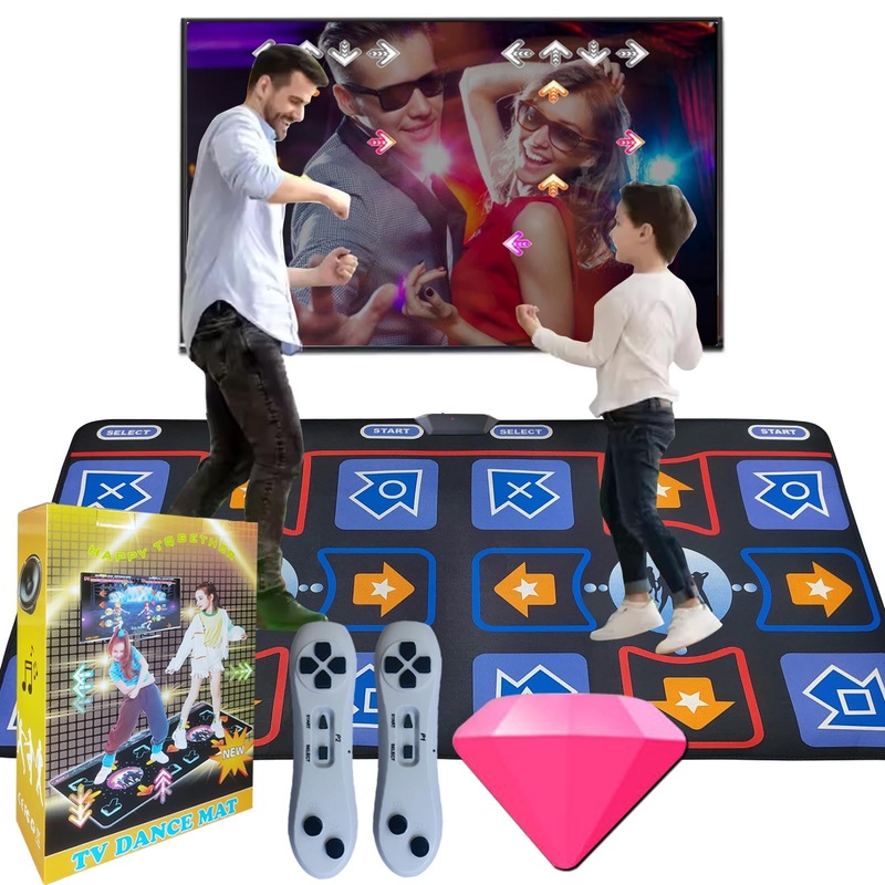 Damcoola Dance Mat for Kids and Adults, Flannel Dance Pad for Kids Toys, Soft TV Dancing mat,Plug & Play Family Game,Xmas Gifts