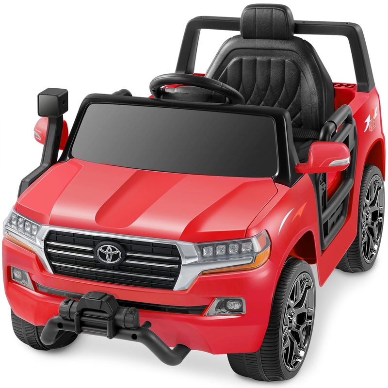 ELEMARA Toyota Ride on Car for Girls,12V7AH Battery Operated Cars for Kids,Toddler Electric Car with Remote, DIY Building Blocks