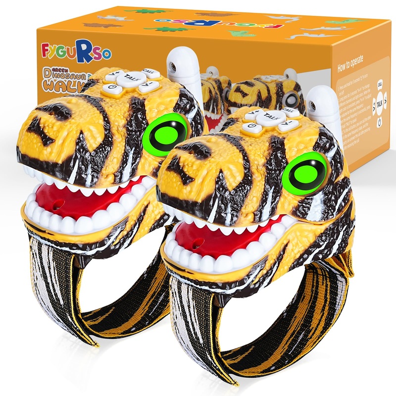 Fygurso Dinosaur Walkie Talkies for Kids, Kids Toys for Boys Girls Aged 3 to 8 Years Old for Outdoor Adventure, Camping, Hallowe