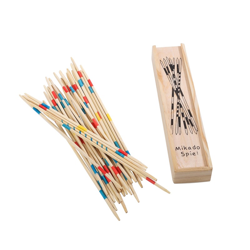 HuangQiao 1 Pack Pick Up Sticks, 31 Pcs Wooden Pick Up Sticks, Classic Pick up Sticks Game for Kids, Funny Family Game(Colorful