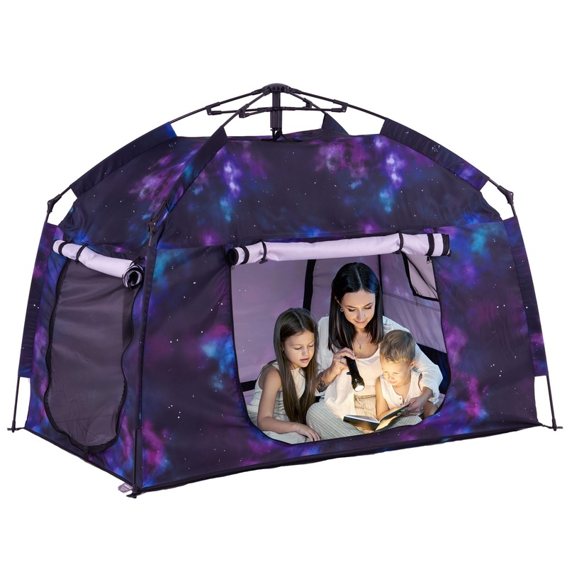 Kids Play Tent-Portable Playhouse Children House -Easy Set up Indoor Outdoor with Carry Bag for Kids-Light Strip Design for Nigh