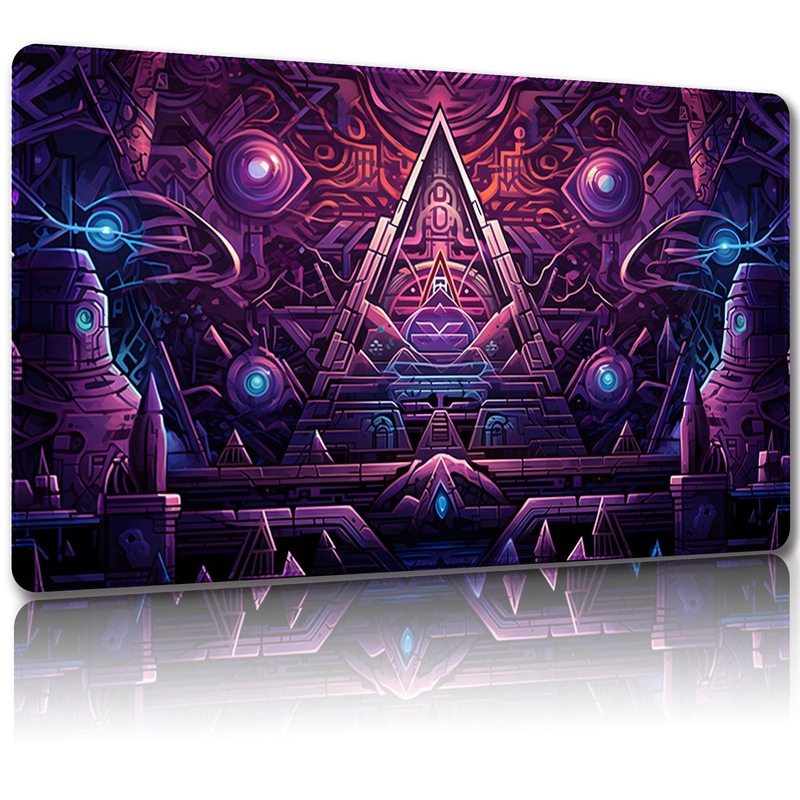 Malqiqi Playmat for MTG, with Free Storage Bags,Game Mat 24 x 14 inches, TCG and Board Game Mat for Cards(Regular,Magic Mat 14)