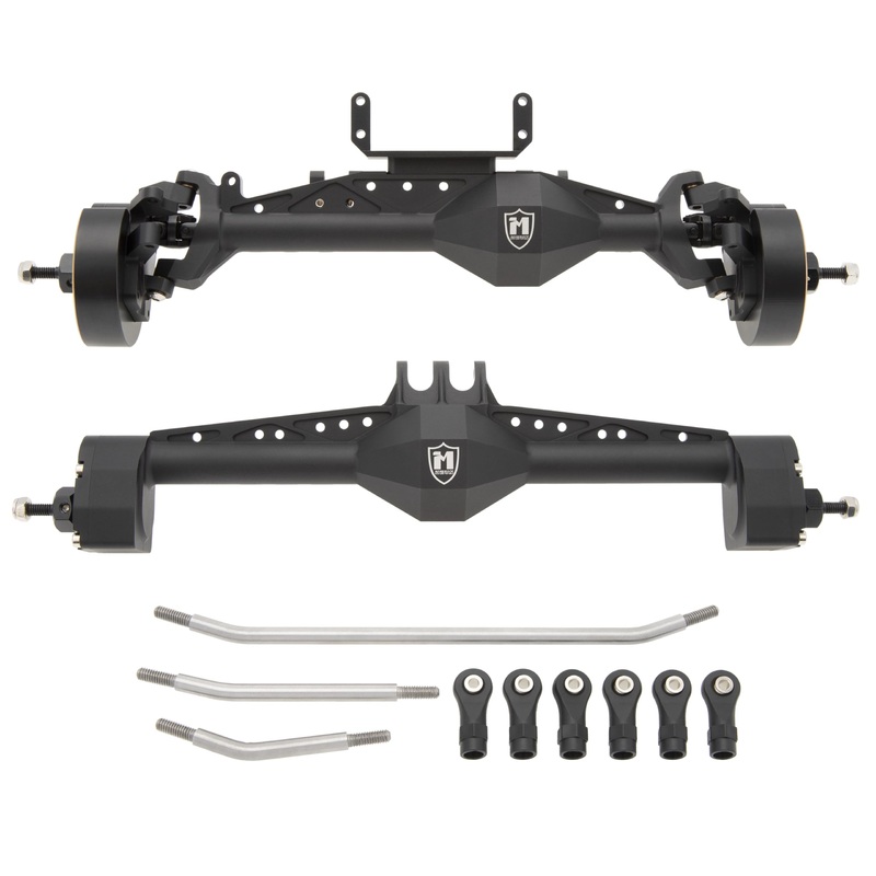 MEUS RACING Capra 1.9 Portal Axles Kit with Isokinetic 3-Section CVDs and Ackerman Steering Structure for Axial Capra 1.9 4X4 an