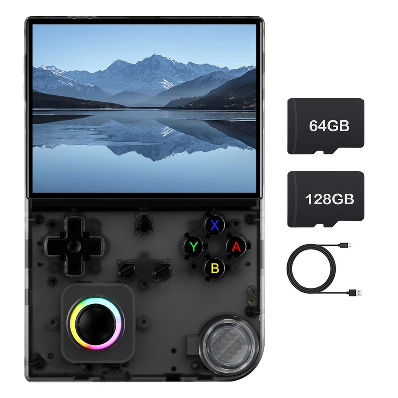 RG40XXV Retro Handheld Game Console, Linux OS Built-in 64G+128G TF Card Retro Video Games Consoles 4.0 Inch IPS Screen Portable