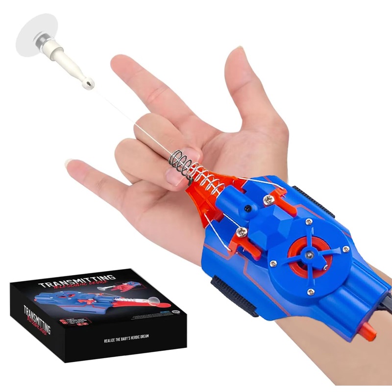 Spider Web Shooters String Shooters and Dart Launcher Toy Spider Gloves with Web-Shooters Superhero Role-Play Web Shooter