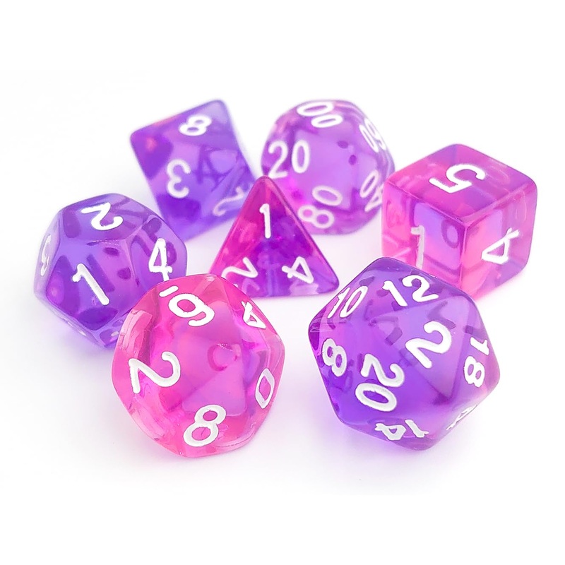 vvpesca Purple DND Dice Set, Pop Color D&D Stuff, – Polyhedral Dice Set for DND Accessories, Dungeons and Dragons, Role Playing