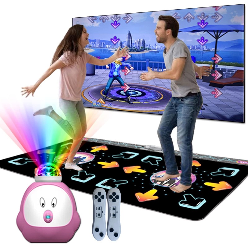YRPRSODF Dance Mat for Kid & Adult, Double Dance Mats for TV, Electronic Dance Pad Game with Camera, Exercise Dance Game for TV,