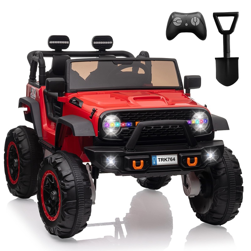 24V Ride on Car Toys, Remote Control 4 Wheels Electric Power Car for Toddlers Kids Boys Girls, 2 Seater Motorized Ride on Cars V
