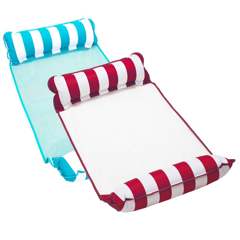 4 PackAqua Original 4-in-1 Monterey Hammock Pool Float & Water Hammock – Multi-Purpose, Inflatable Pool Floats for Adults – Pate