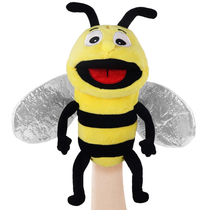 Animal Hand Puppets 11 Inch Sea Turtle Plush Dinosaur 5 Pcs Animals Hand Puppet Toys Role-Play Toy Puppets for Kids Storytelling