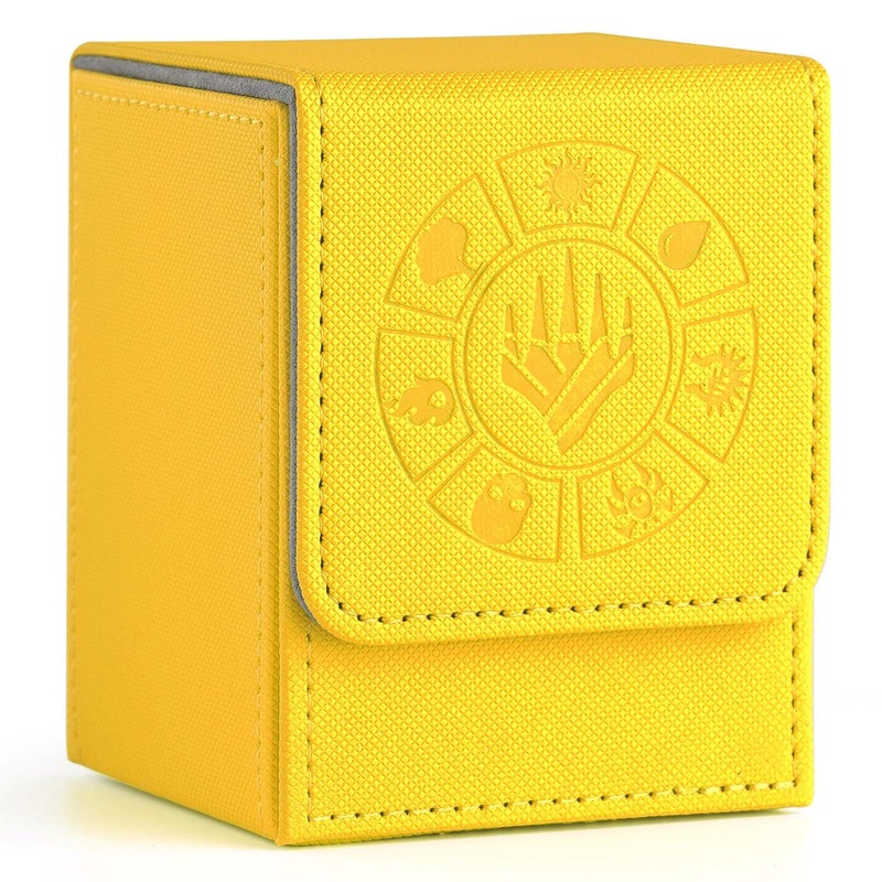 Arkeiliy Card Deck Box, 110+ Storage MTG Deck Box with 50 Pcs Card Sleeve, Collectible Trading Card Cases for Magic Commander an