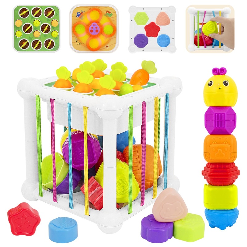 BYFWH Activity Cube Baby Toys 6 in 1 Montessori Learning Sensory Educational Toys for Toddlers 18-48 Months Educational Learning
