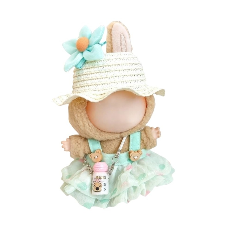 Generic Clothes Compatible with Doll 17cm,Skirt Dress up Accessories High-End Dolls Fashion Clothing Set (Green)