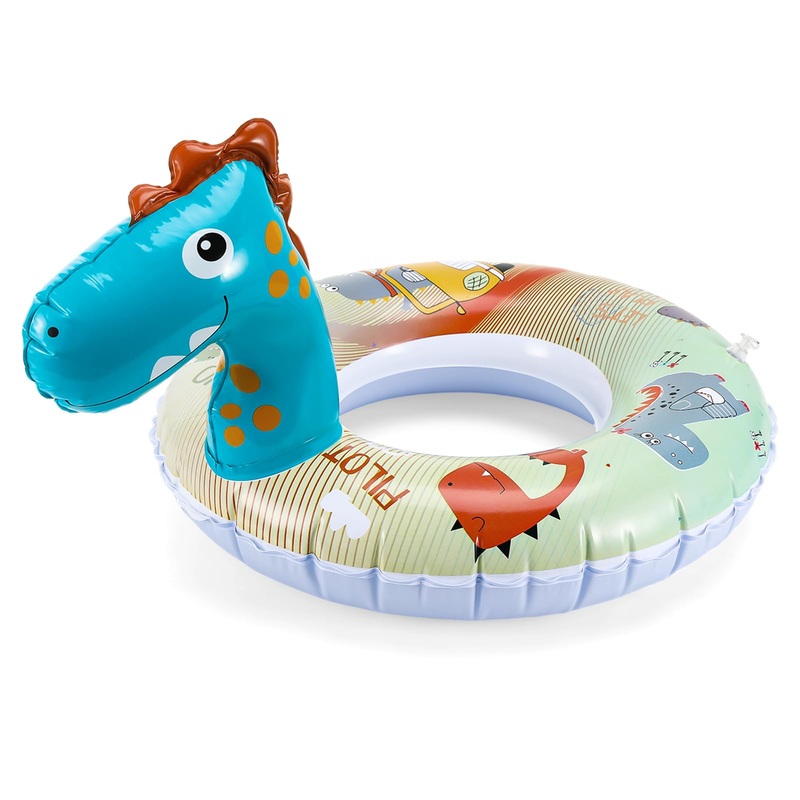 HeySplash Inflatable Swim Ring, Durable Dinosaur Shaped Summer Pool Beach Party Swimming Float Tube, Water Fun Swimming Pool Toy