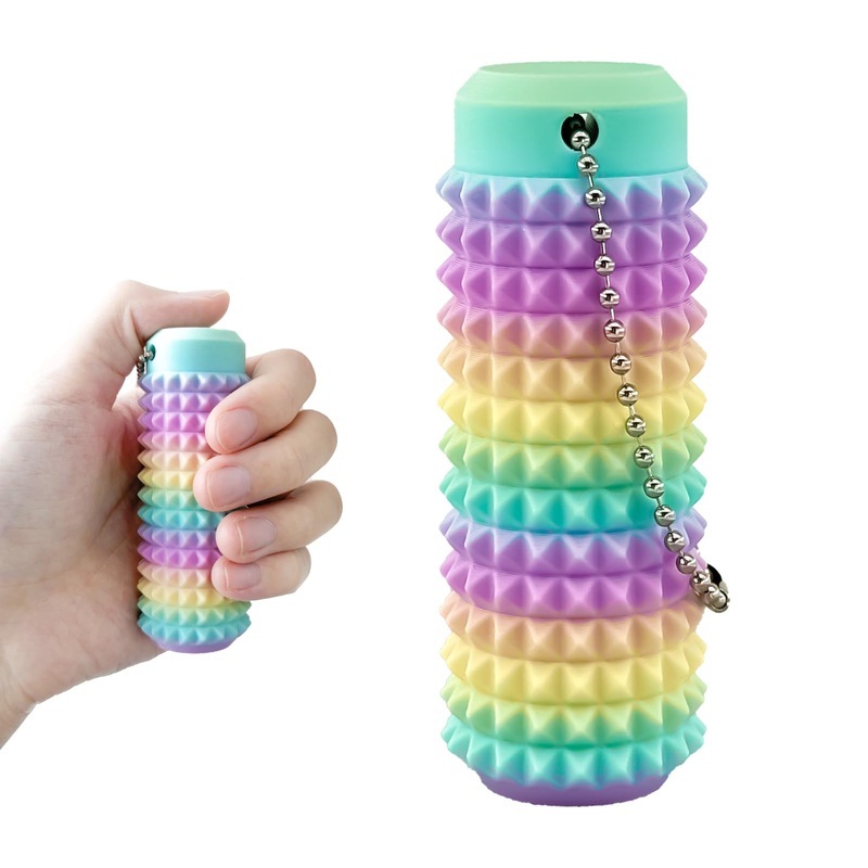 Little Ouchies Pain Fidget,Pain Stim Fidget Toy for Adults, Hard Spiky Fidget Massage Keychain for Stress Reduction and Focus,No