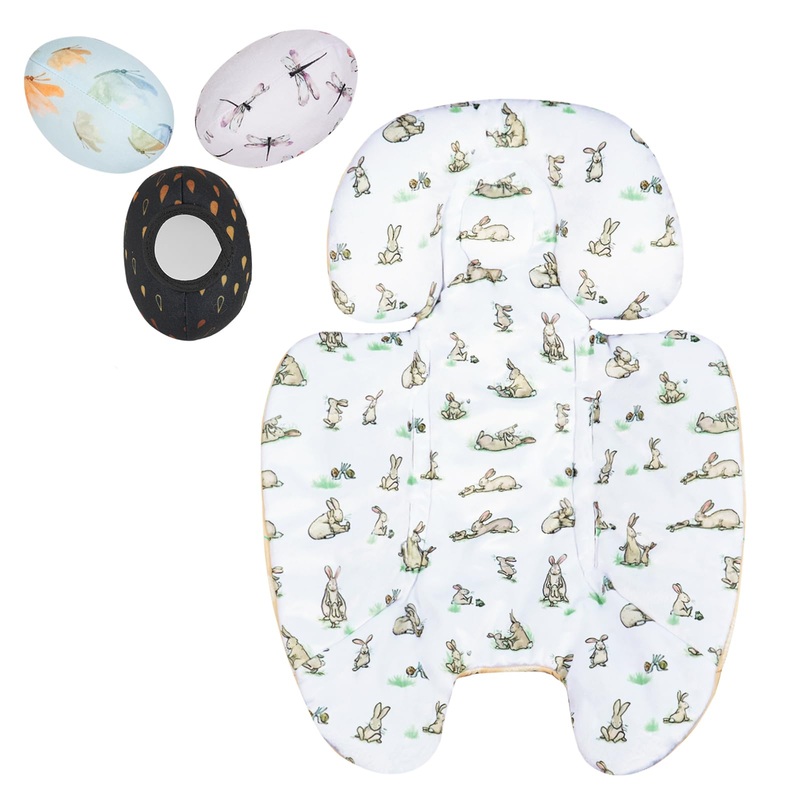 Mamaroo Newborn Insert and 3Pcs Mamaroo Replacement Toy Balls, Breathable Reversible Mamaroo Infant Insert Compatible with 4moms