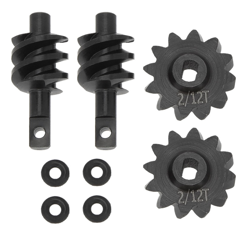 MEUS Racing SCX24 2-12T Overdrive Differential Gear Helical Diff Gears Set for Axial SCX24 Deadbolt C10 JLU Gladiator Bronco 1/2