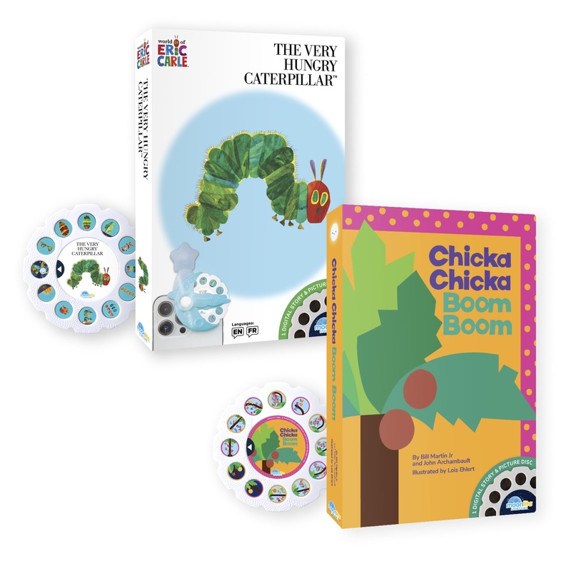Moonlite Storytime Storybook Reels, 2 Story Set, Chicka Chicka Boom Boom, The Very Hungry Caterpillar, Digital Stories for Proje