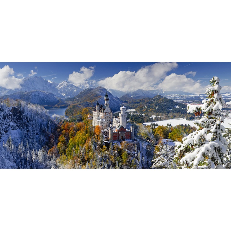 Ravensburger Neuschwanstein Castle 2000 Piece Panorama XXL Jigsaw Puzzle for Adults | Precision Fit Technology | Unique Piece De