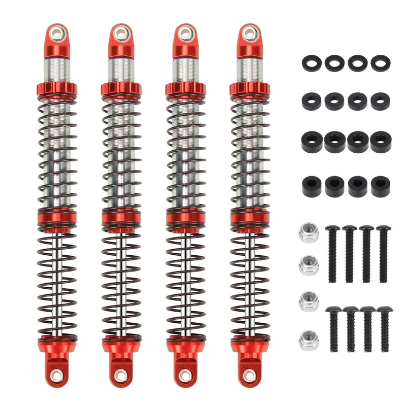 RCAWD 130mm Universal Shock Absorber for a lot of 1/10 RC Hobby Cars Upgrades, Full Aluminum RC Shock 7075 Adjustable Shocks Dam