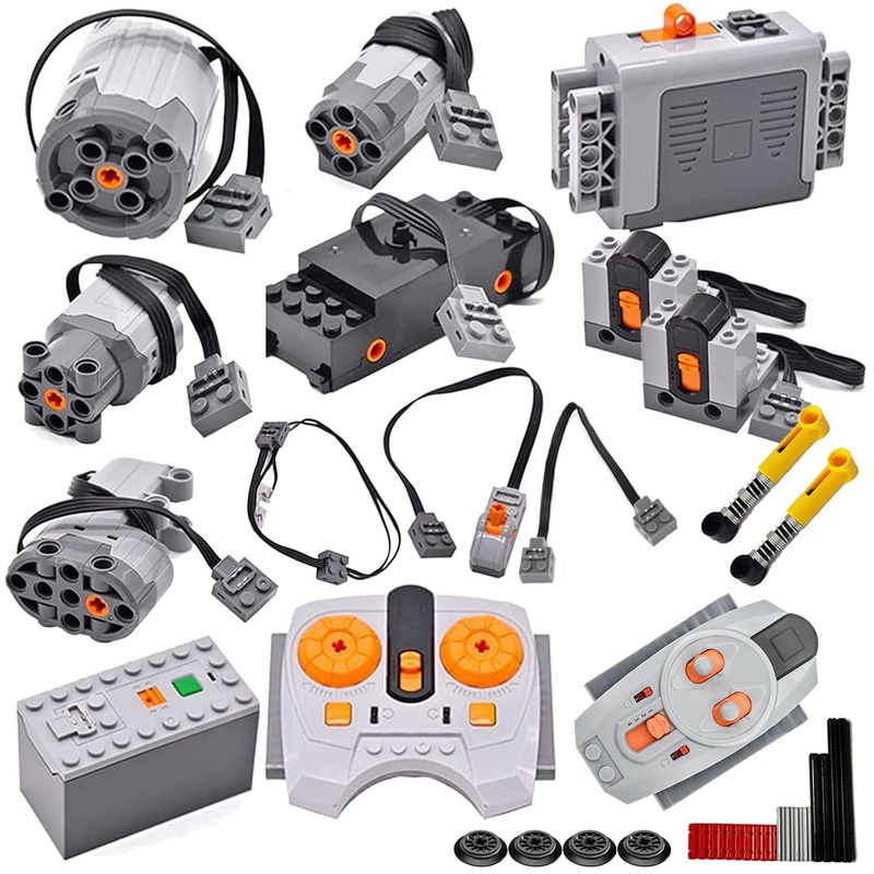 SEEMEY 34Pcs Power-Function Kit Set Motor Battery Infrared-Remote-Control Receiver Train Adjustable Speed Technic-Motor Parts, T