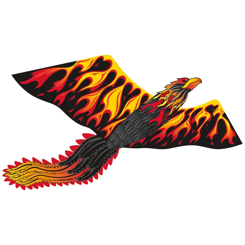 WindNSun Supersize Ultra 3D Firebird Ripstop Nylon Phoenix Kite, 74 Inches Wide