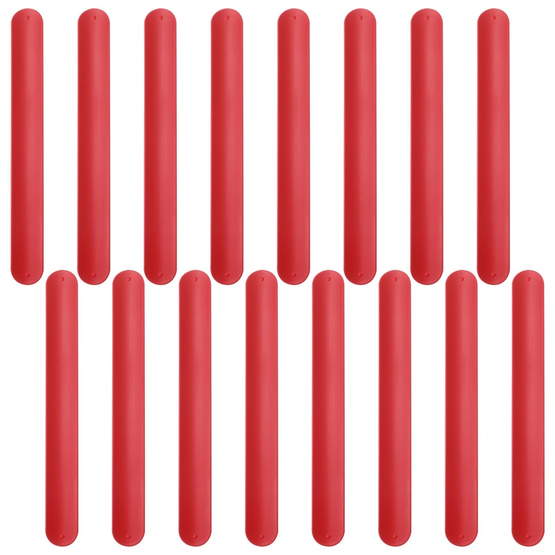 ZCYSRLQIN 16 Pcs Silicone Rubbber Slap Bracelets Plain Slap Bracelets Wrist Soft and Safe Slap Bands Wrap Band for School Party