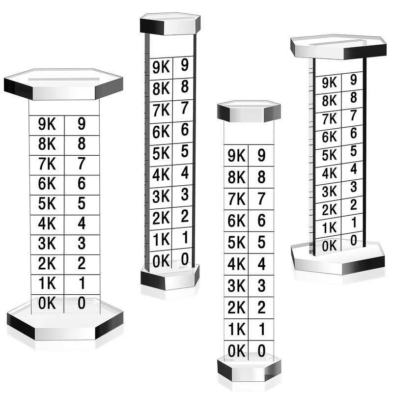 4 Pcs Flying Miniatures Combat Riser Acrylic Laser Cut Flight Stand 0 to 999 ft Height Platforms Fleet Movement Stands for Table