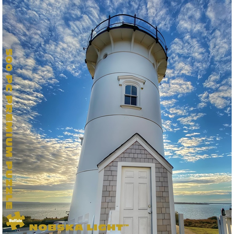 Buffalo Games – Gold – Nobska Light – 500 Piece Jigsaw Puzzle for Adults Challenging Puzzle Perfect for Game Nights – 500 Piece