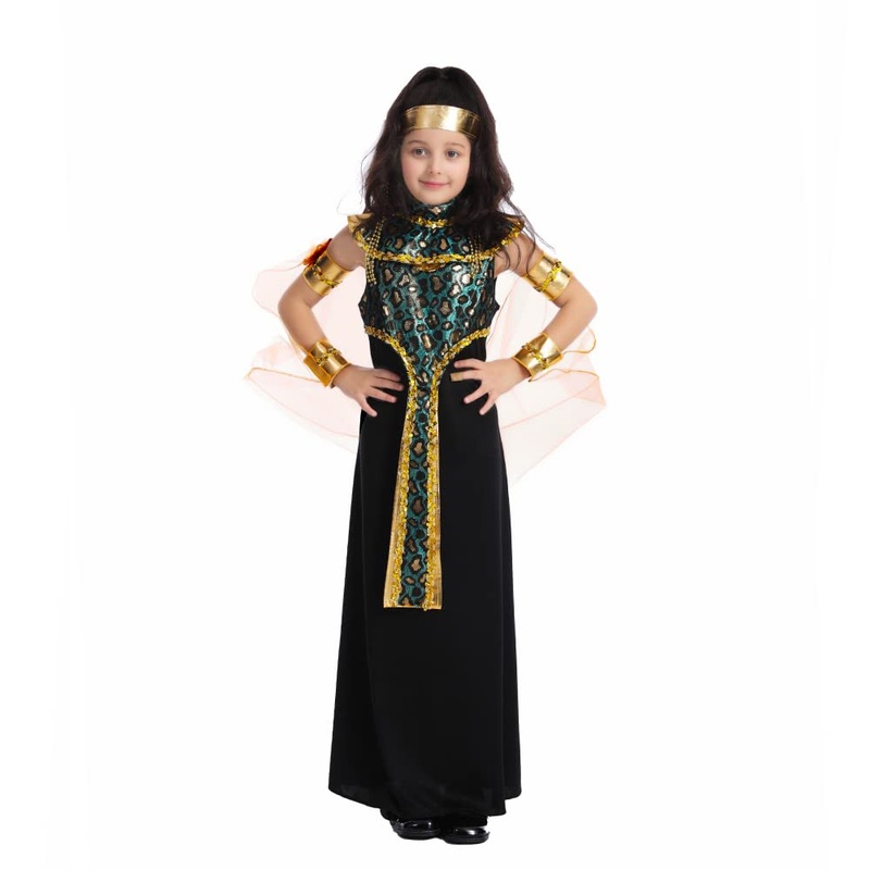 DSplay Girl Egyptian Costume Halloween Costumes for Kids (10-12 years)