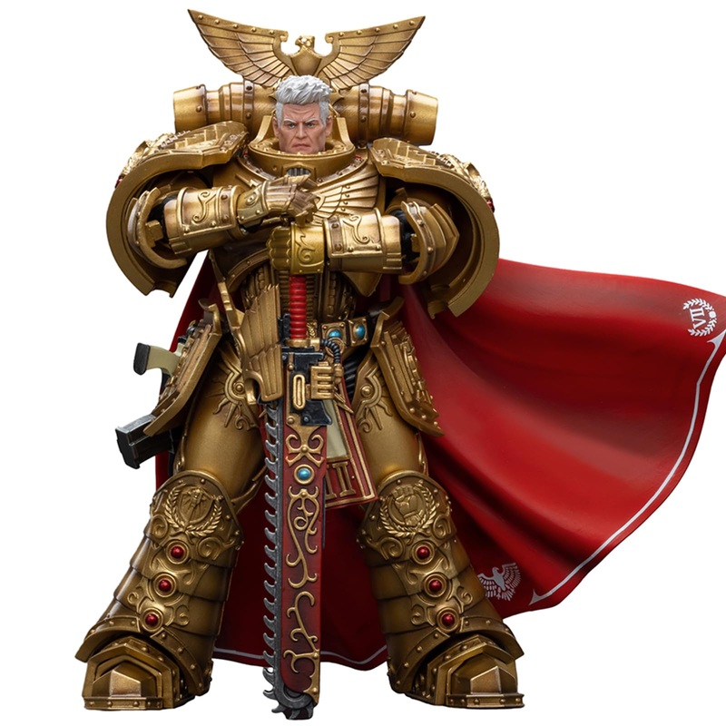 JOYTOY Warhammer 40k Imperial Fists, Imperial Fists Rogal Dorn, Primarch of The Vllth Legion 1/18 Action Figure Collection Model