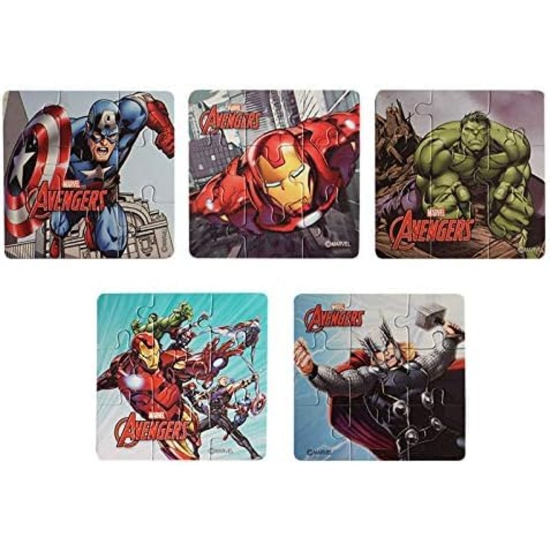 Myesha Toys Marvel Avengr Zigsaw Puzzle, Pack of 5, Total 45 Pieces