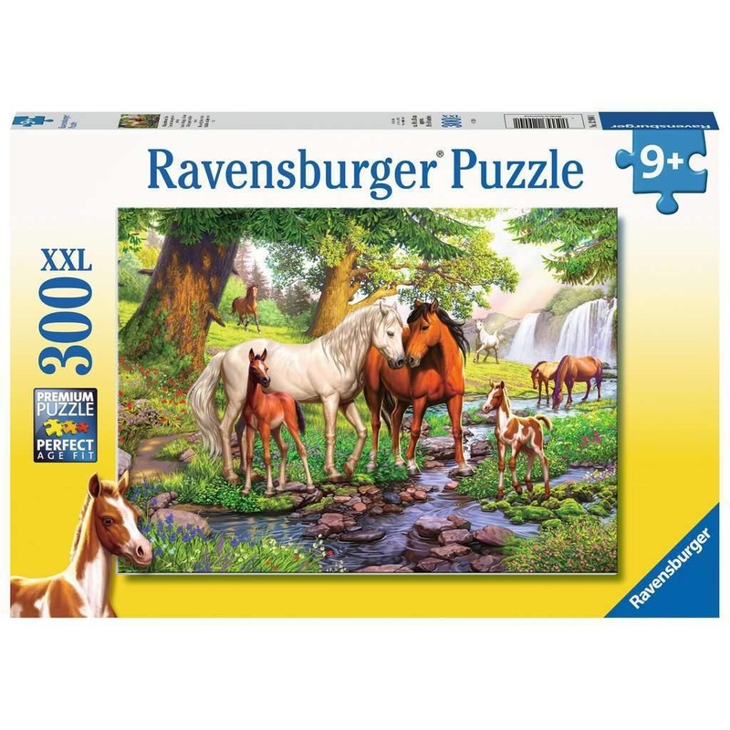 Ravensburger 12904 Horses by The Stream 300 Piece Puzzle for Kids – Every Piece is Unique, Pieces Fit Together Perfectly
