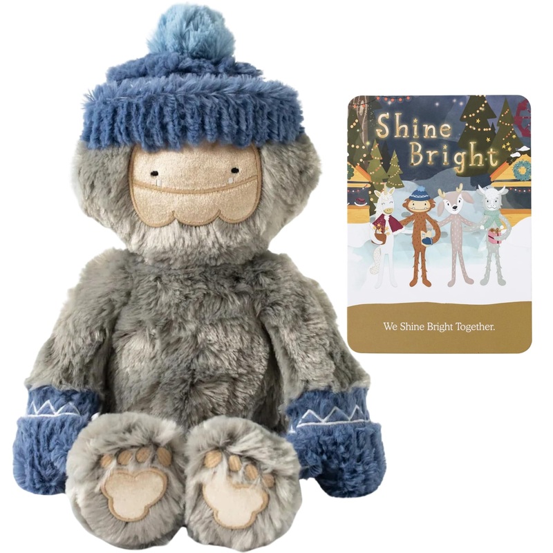 Slumberkins Shine Bright Bigfoot Kin Plush + Affirmation Card – Promotes Positive Self-Esteem, Authenticity & Community – Holida