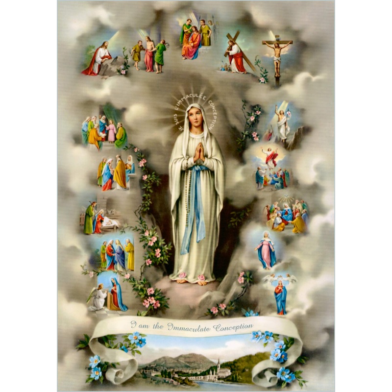 Sylty Educational Puzzle 500 Piece Our Lady of The Rosary Religious Figures Puzzle for Relaxing and Fun