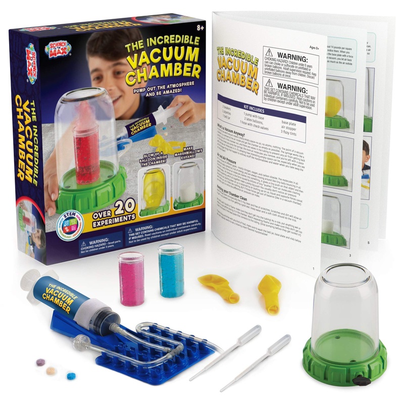 The Incredible Vacuum Chamber – Science Kits for Kids – 20+ Experiments – Educational Physics & Chemistry Stem Toy Set – Gift fo