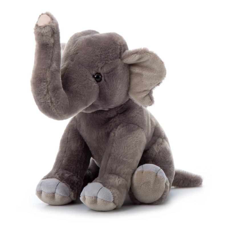The Petting Zoo Asian Elephant Stuffed Animal, Gifts for Kids, Wild Onez Zoo Animals, Asian Elephant Plush Toy 12 inches